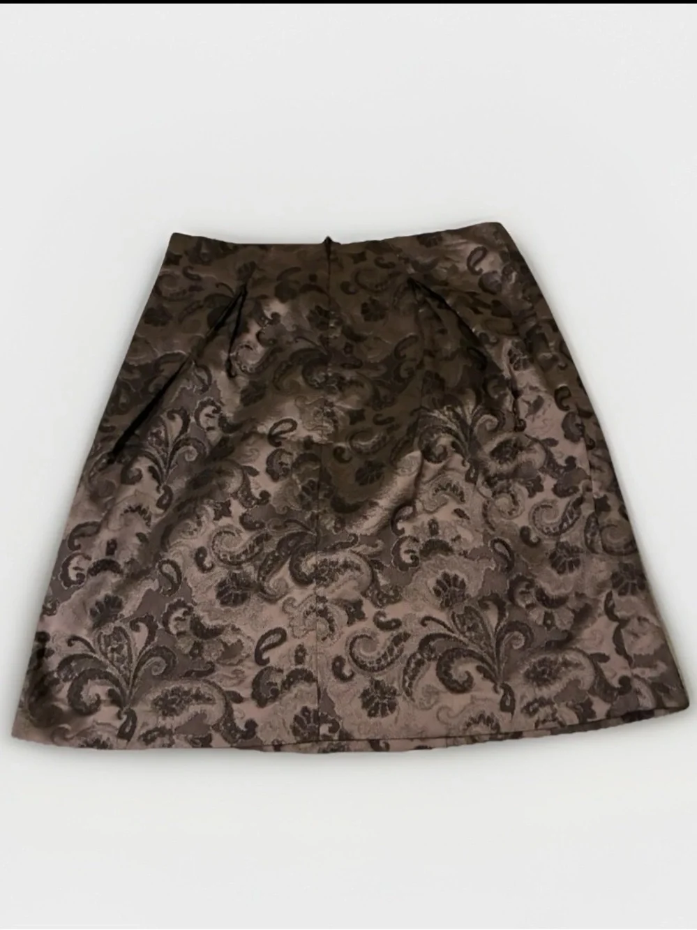 Brooks Brothers Brown Paisley A-Line Skirt